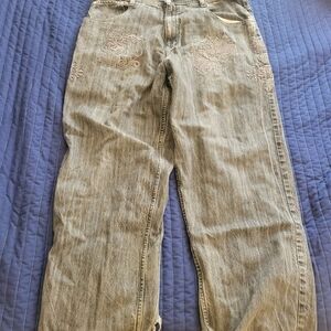 Rare Baggy 38x36 grey distressed southpoles